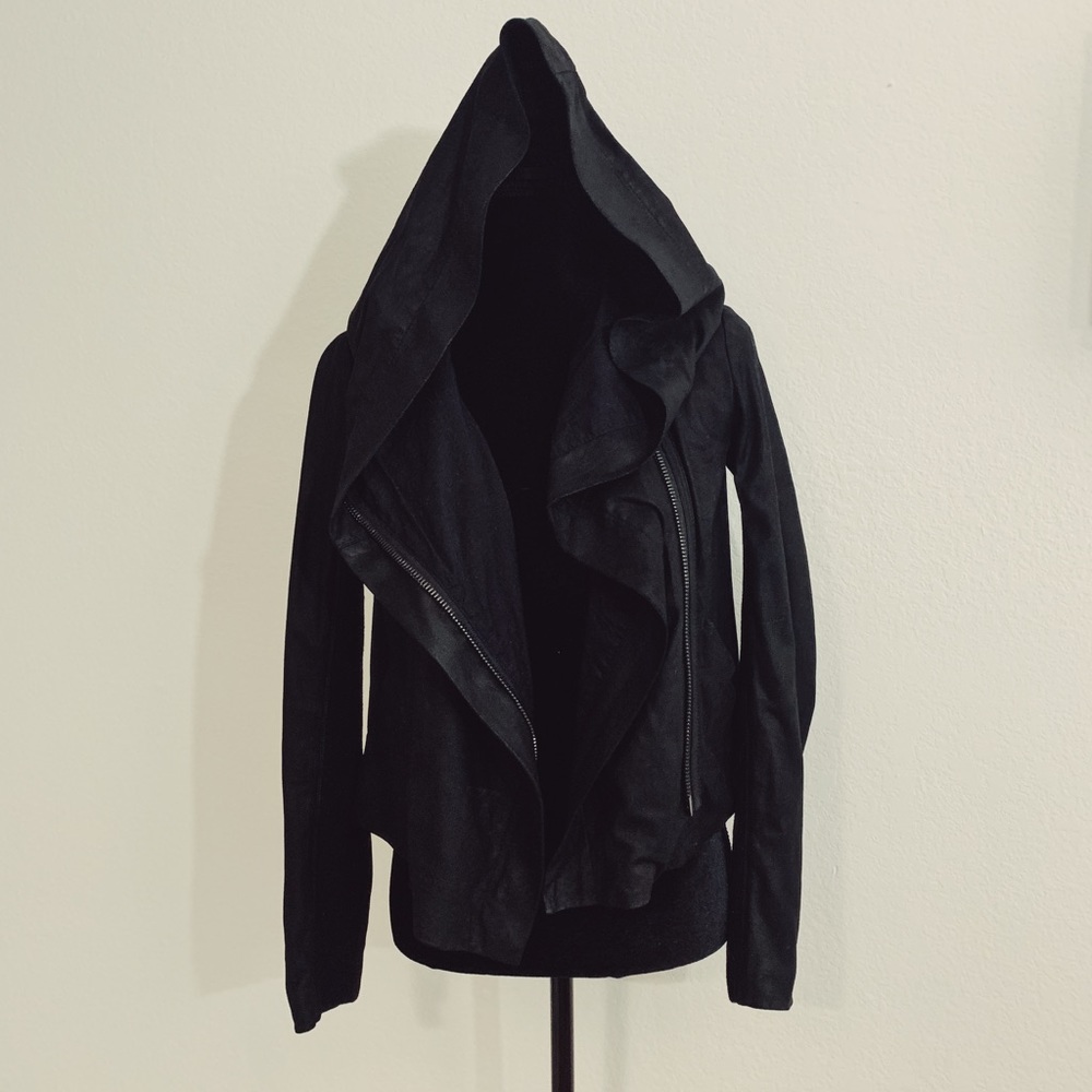 Vince Paper Leather Hooded Jacket